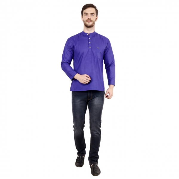 Mens M. Violet Short Kurta